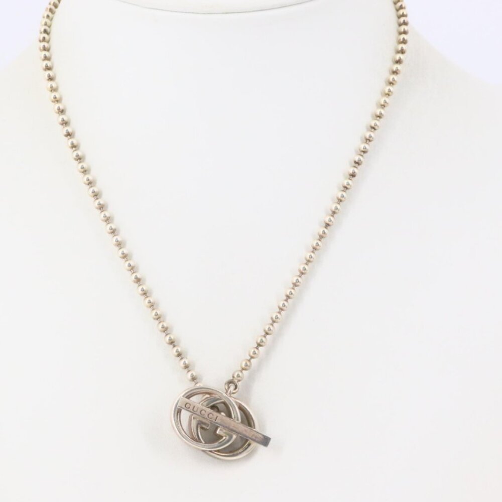 Interlocking G Silver Necklace - image 1
